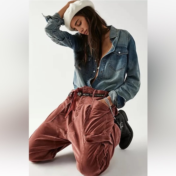 NWT Size XS Free People Bay To Breakers Soft Corduroy Pants - Picture 1 of 6